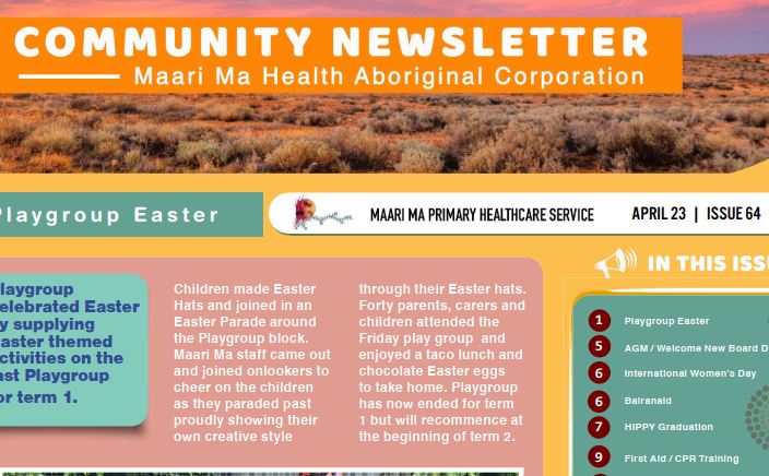 Maari Ma Health Community Newsletter Issue 64