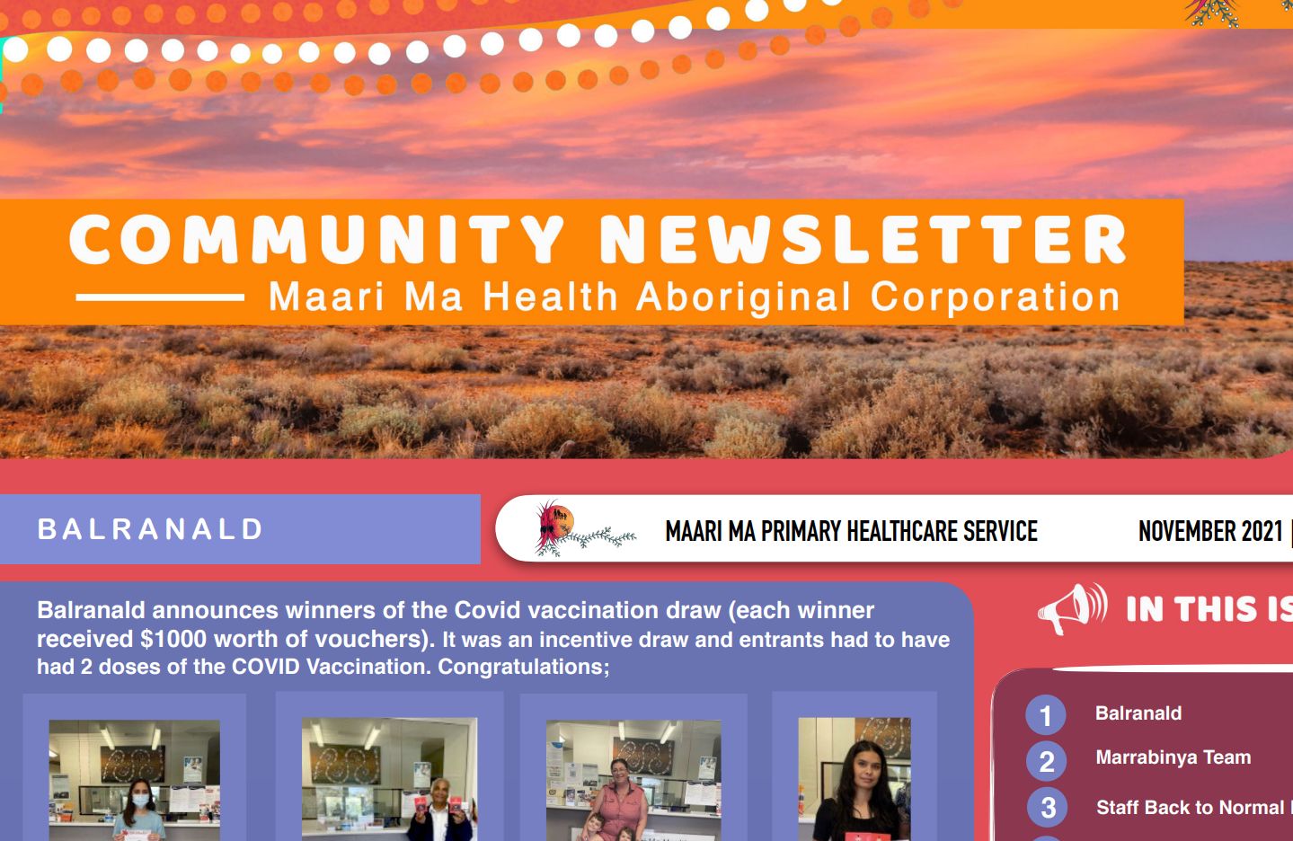Maari Ma Health Community Newsletter Issue 89